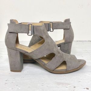Grey Suede Heels Size 8.5